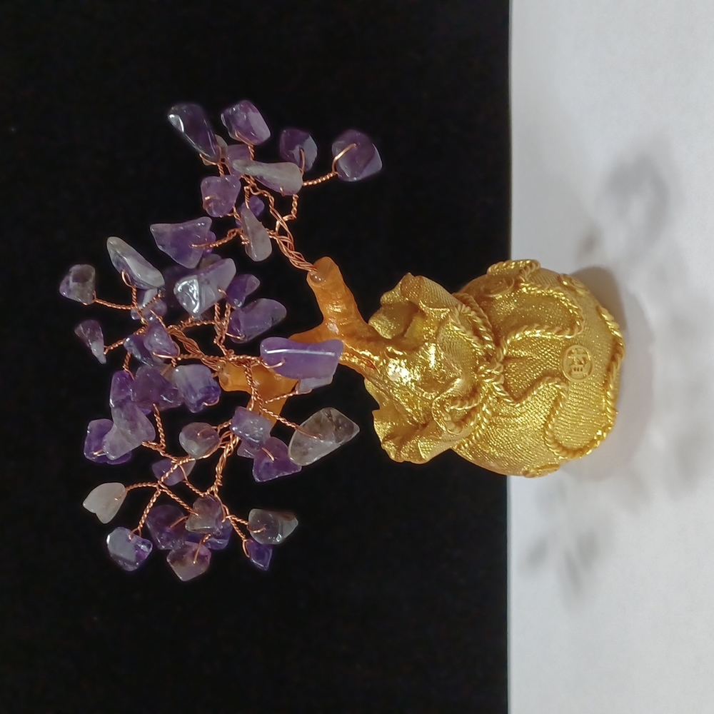Money tree purple stone